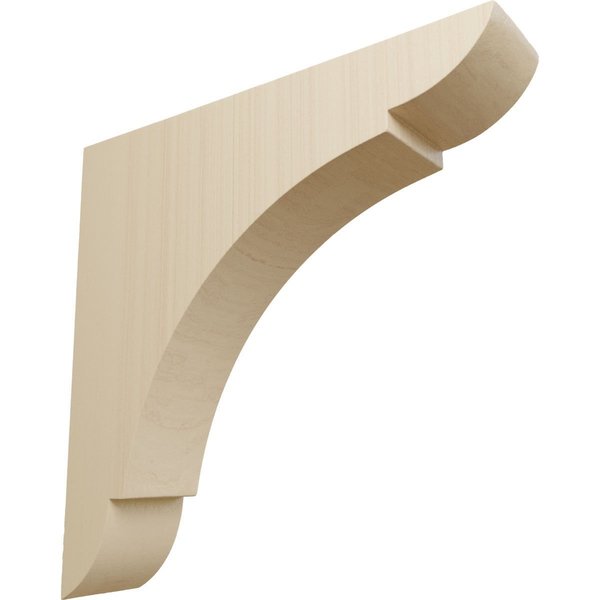 Ekena Millwork 1 3/4"W x 8"D x 8"H Medium Olympic Wood Bracket, Rubberwood BKTW01X08X08OLRW